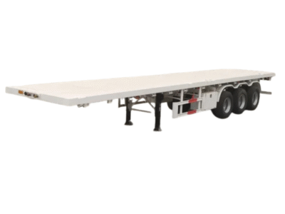 3 Axle Transport 20ft 40ft Container Flatbed Semi Trailer For Sale