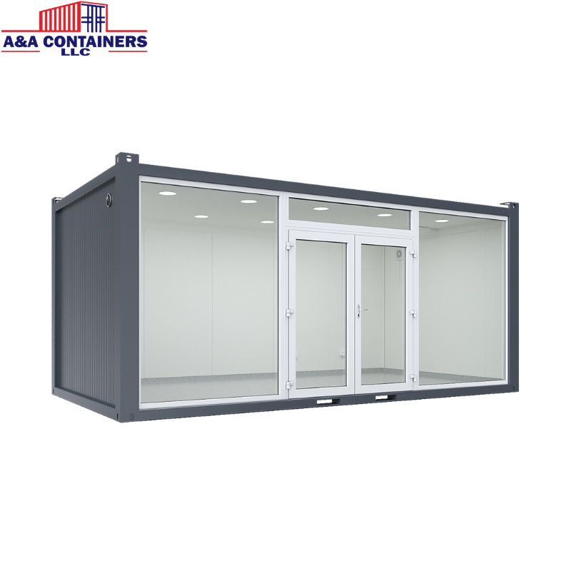 6×3.2m Glass Container, 1 Glass Wall (2)