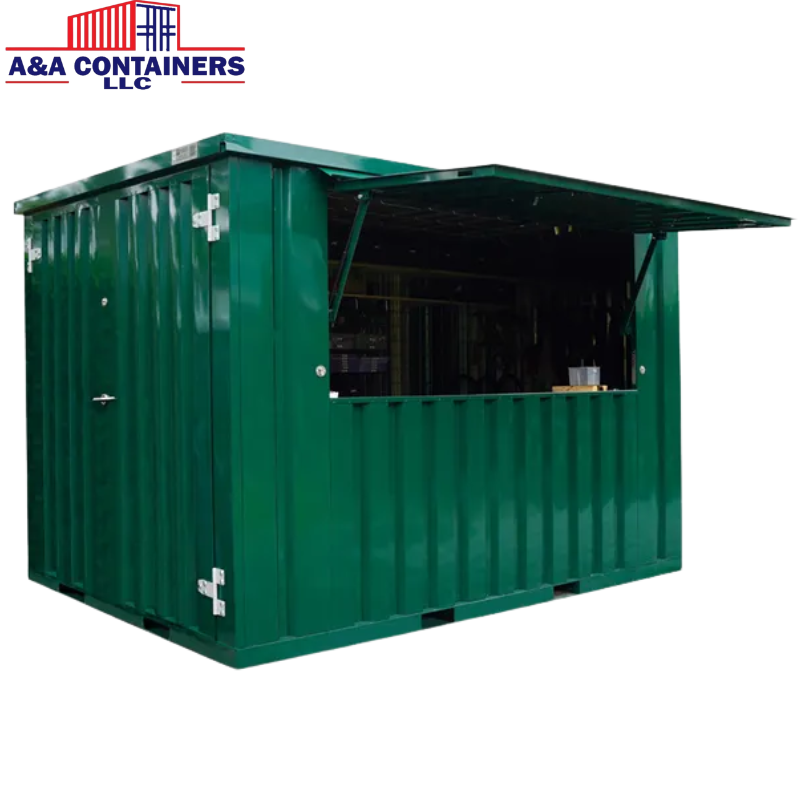 Container Pop Up 3×2 Meters Green Ral 6005 (2)