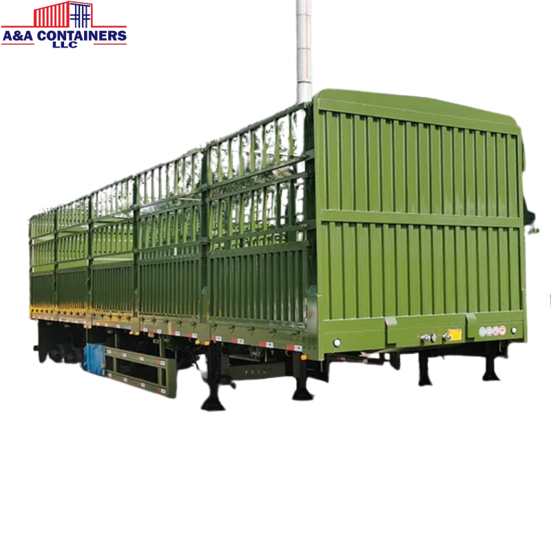 Flatbed Side Wall Truck Trailer – Cargo Fence Semi Trailer for Sale (2)