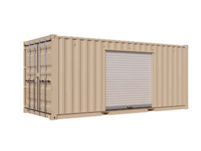 20ft New Storage Container w/ One 8ft Roll-up Doors on Right Side