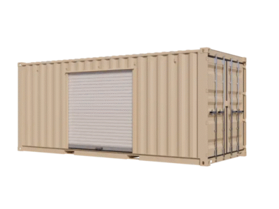 20ft New Storage Container w/ One 7ft Roll-up Door on Left Side